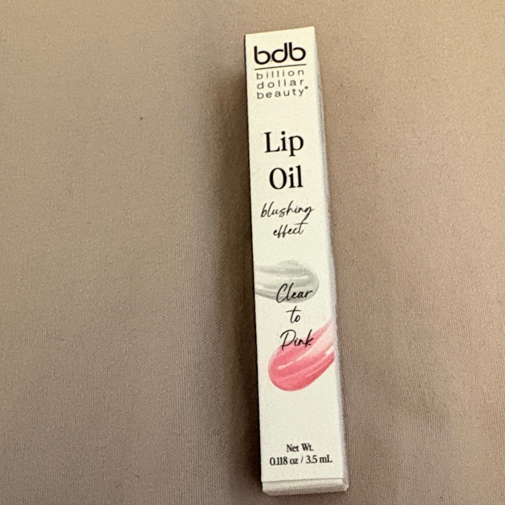 Billion Dollar Beauty Lip Oil - Clear to Pink